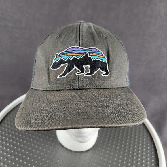 Patagonia Other - Patagonia Fitz Roy Bear Trucker Hat Cap Snap Back Gray Mesh Mens One Size
